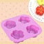 Flower Shape Silicone Molds 2 Packs 4 Cavity Nonstick Food Grade Silicone Mol Carousel 3