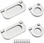 4pcs Pull Flush Cupboard Invisible Handles Horizontal Pulls Kitchen Cabinet Ha Carousel 1