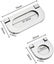 4pcs Pull Flush Cupboard Invisible Handles Horizontal Pulls Kitchen Cabinet Ha Carousel 5