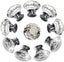 40mm Handles Knobs Transparent Diamond Crystal Glass Doors Cabinet Drawer Cupb Carousel 3