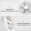 White Inch Silent Desktop Usb Fan Rechargeable Fan For Outdoor Home Travel 2 Carousel 3