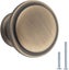 Cabinet Knob Set Of 10 Aged Brass Carousel 1