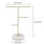 Jewelry Rack Display Necklace Holder T-bar Metal Plated Tabletop Jewelry Stora Carousel 5