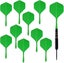 Matte Green 9 Pieces Darts And Fins In One Piece Darts Accessory Carousel 1