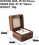 Square Wooden Ring Box For 2 Rings Jewelry Box Storage Handmade Engagement Wed Carousel 2