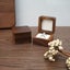 Square Wooden Ring Box For 2 Rings Jewelry Box Storage Handmade Engagement Wed Carousel 5