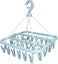 Sock Drying Rack Hanging Clothes Drying Rack With 32 Windproof Pegs Collapsi Carousel 1