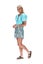 Amaya Miriam V Neck Top Teal Carousel 4