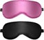 Sleep Mask 2 Pack black Purple Ultra-soft Silk Sleep Mask Light Resistant Carousel 1