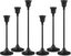 Set Of 6 Black Brass Taper Candle Holders Vintage Modern Candle Holders Ho Carousel 1