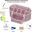Pink Desk Organizer For Desk Supplies And Accessories Cute Wire Pen Organizer Carousel 3