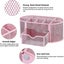 Pink Desk Organizer For Desk Supplies And Accessories Cute Wire Pen Organizer Carousel 4