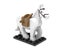 White And Black War Horse Creative Jigsaw Model Hobbit Toy The Rings Saddle Carousel 5
