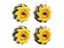 4pcs 60MM High Hardness Plastic Omni-directional Mecanum Wheel With TT Motor Carousel 5