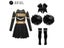 Kids Girls Cheerleader Costume Halloween Cheerleading Dress With Pom Poms Bow Carousel 4