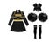 Kids Girls Cheerleader Costume Halloween Cheerleading Dress With Pom Poms Bow Carousel 6