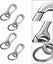 4pcs Metal Keychain Carabiner Key Ring Rotating Clip Metal Keyring Keyring Hik Carousel 3