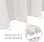 Waffle Shower Curtain With Metal Rings Shower Curtain Bathtub Mildew Proof Fab Carousel 5