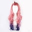 Pink Evolution Blue Purple Lolita Long Curly Hairpin Horsetail Cosplay Wig Carousel 1
