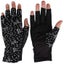 Black Women Half Finger Gloves Cotton Summer Driving Gloves Cycling Anti-slip Carousel 2