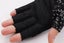 Black Women Half Finger Gloves Cotton Summer Driving Gloves Cycling Anti-slip Carousel 5
