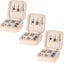 3 Piece Women's Travel Small Jewelry Box Organizer Portable Mini Travel Jewel Carousel 1