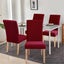 Maroon-4 Pieces Chair Covers Stretch Dining Chair Cover Modern Chair Protecto Carousel 3