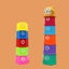 10 Pack Rainbow Stacking Cups For 1 Year Old Girls Boys Toddler Toys With Ligh Carousel 3