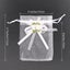 50pcs 10x12cm Sheer Organza Bags White Rose Drawstring Bag Candy Pouches Jewel Carousel 2