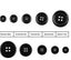 100pcs White Round Resin Button Sewing Buttons Sewing Buttons With 4 Eyes For Carousel 5