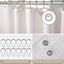 Waffle Shower Curtain With Metal Rings Shower Curtain Bathtub Mildew Proof Fab Carousel 4