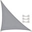 3 X 3 X 4.25 M Light Gray Shade Sail Sun Shade Garden Balcony Waterproof Polye Carousel 1