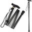 Portable Walking Stick Adjustable 33-37 Inch Black Folding Walking Stick Alumi Carousel 1