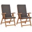 Nz Local Stock-reclining Garden Chairs with Cushions 2 Pcs Solid Teak Wood Gr... Carousel 1