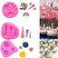 Set Of 4 Mini Unicorn Silicone Mold Unicorn Ears Horn Rainbow Flowers And L Carousel 4
