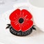 Remember Memorial Day Gift Red Black Poppy Brooch Pin Lest We Forget Lapel Pin Carousel 3