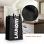 Laundry Hamper Foldable Laundry Bag Storage Bag With Handle 40l For Home Black Carousel 1