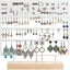 Jewelry Organizer 144 Holes white With Wooden Base Hanging Earring Holder Carousel 1