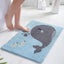 Sea Whales-bath Mat Non-slip Absorbent Bathroom Mat Skin-friendly Soft Bath Carousel 1