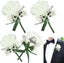 4pcs Fake Silk Flower Men Wedding Corsage 12*7cm Durable Bridal Corsage Lapel Carousel 1