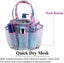 Portable Mesh Shower Caddy 8 Tote Baskets For Bathroom Dorm Large Shower Bag Carousel 3