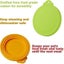 Silicone Pet Can Covers Lids-4 Pack Pet Cat Food Top One Size Fits All Standar Carousel 4