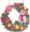 8d Christmas Door Wreathdiy Diamond Paintingeaster Or Halloween Decorationw Carousel 1