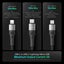 DUZZONA Type-C 3 In 1 Mobile Phone Charging Cable Multi-port Data Cables 1.3m Carousel 3