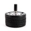 Tire Type Windproof Rotating Practical Smokeless Metal Ashtray With Cover Roun Carousel 1