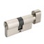 Knob Lock Cylinder 30x30 Mm For Exterior/entrance Door 4 Pins 3 Keys Nickel Carousel 3