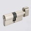 Knob Lock Cylinder 30x30 Mm For Exterior/entrance Door 4 Pins 3 Keys Nickel Carousel 5