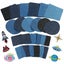 30pcs Patches24pcs Denim Blue Oval Cloth Patch 6pcs Iron-on Patches Clothing Carousel 1