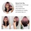 FERRE Black Pink Ombre Synthetic Cosplay Long Straight Layered Wigs with Bang... Carousel 1