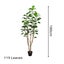 SOGA 4X Plastic Potted Polyscias Scutellaria Plant Home Garden Artificial Tre... Carousel 3